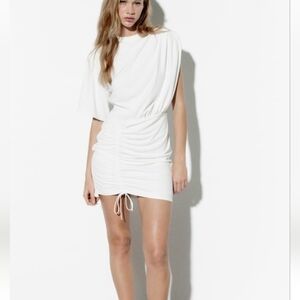 cream lace tunic dress ASTR the Label | Eloise Eyelet Midi in J. Jill Casual Solid Inexpensive Inexpensive Inexpensive Homecoming Dresses Color:896 - Black / Gray / White Highlight Imported French lace mock